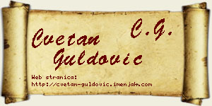 Cvetan Guldović vizit kartica